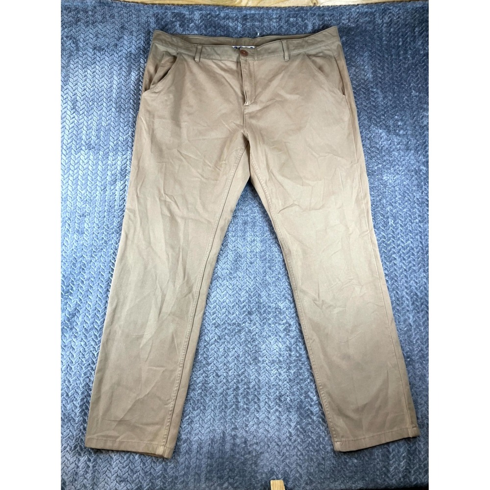 Mugsy Belmonts Chino Pants Mens 40x32 Khaki Straight Leg Casual Everyday Wear